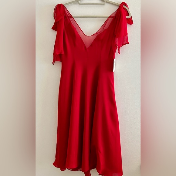 Alfred Fiandaca Dresses & Skirts - Gorgeous designer dress. Red with tie straps. Designer is FIANDACA. Size 4